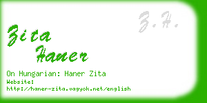 zita haner business card